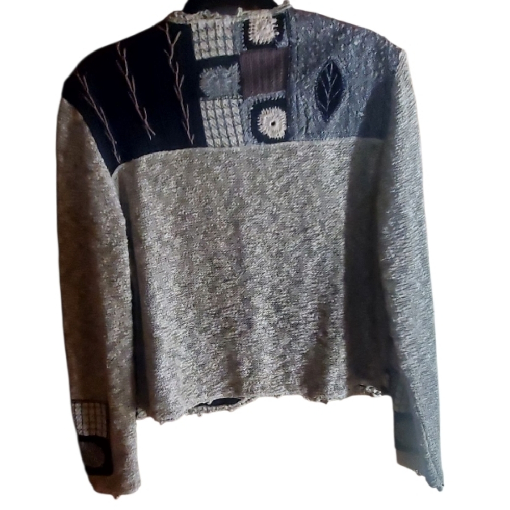 Sandy Starkman Vintage Patchwork Botanical Textur… - image 2